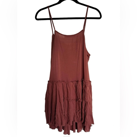 Free People Beach Mini Brown Dress, Noelle, FP Beach, Summer Dress - Picture 3 of 5
